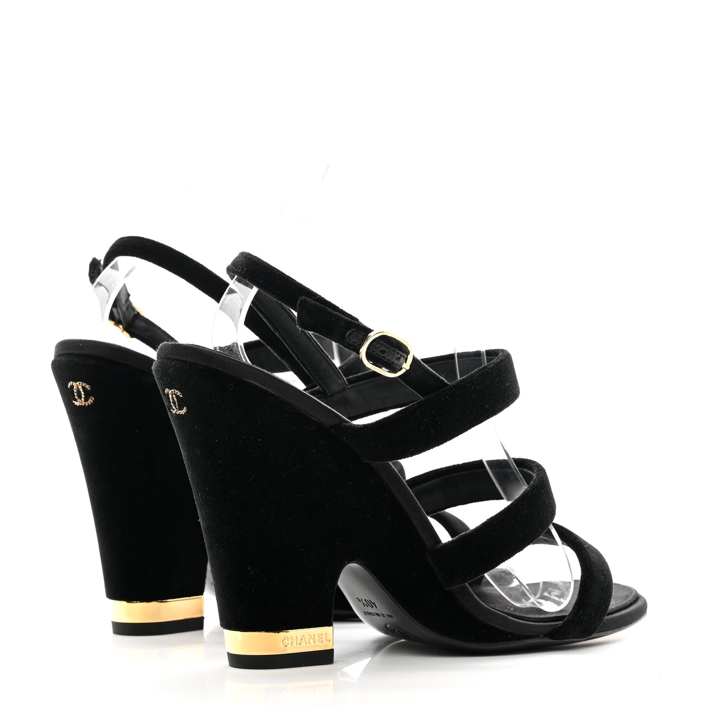 Velvet CC Sandals 40.5 Black