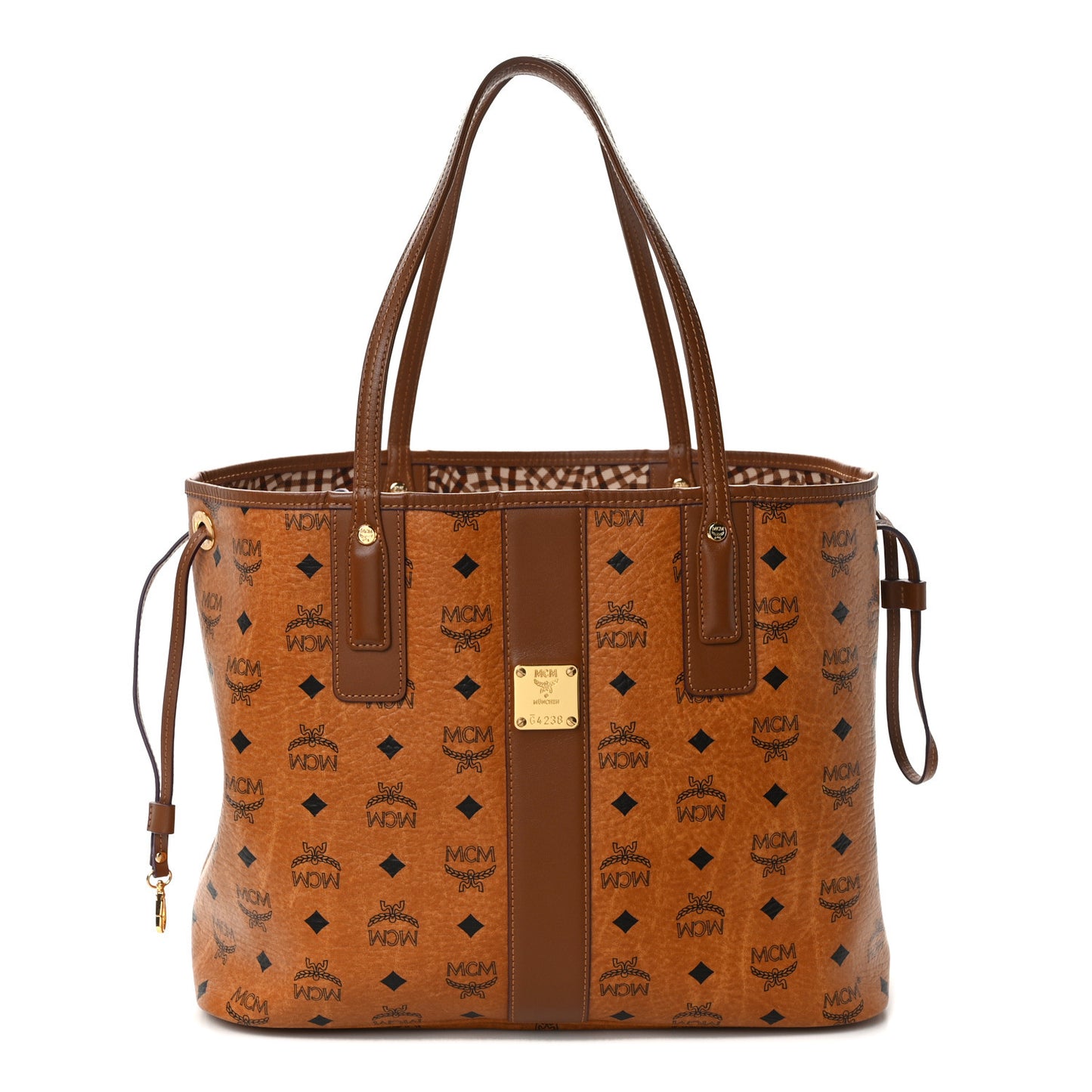 Visetos Medium Liz Reversible Shopper Tote Cognac