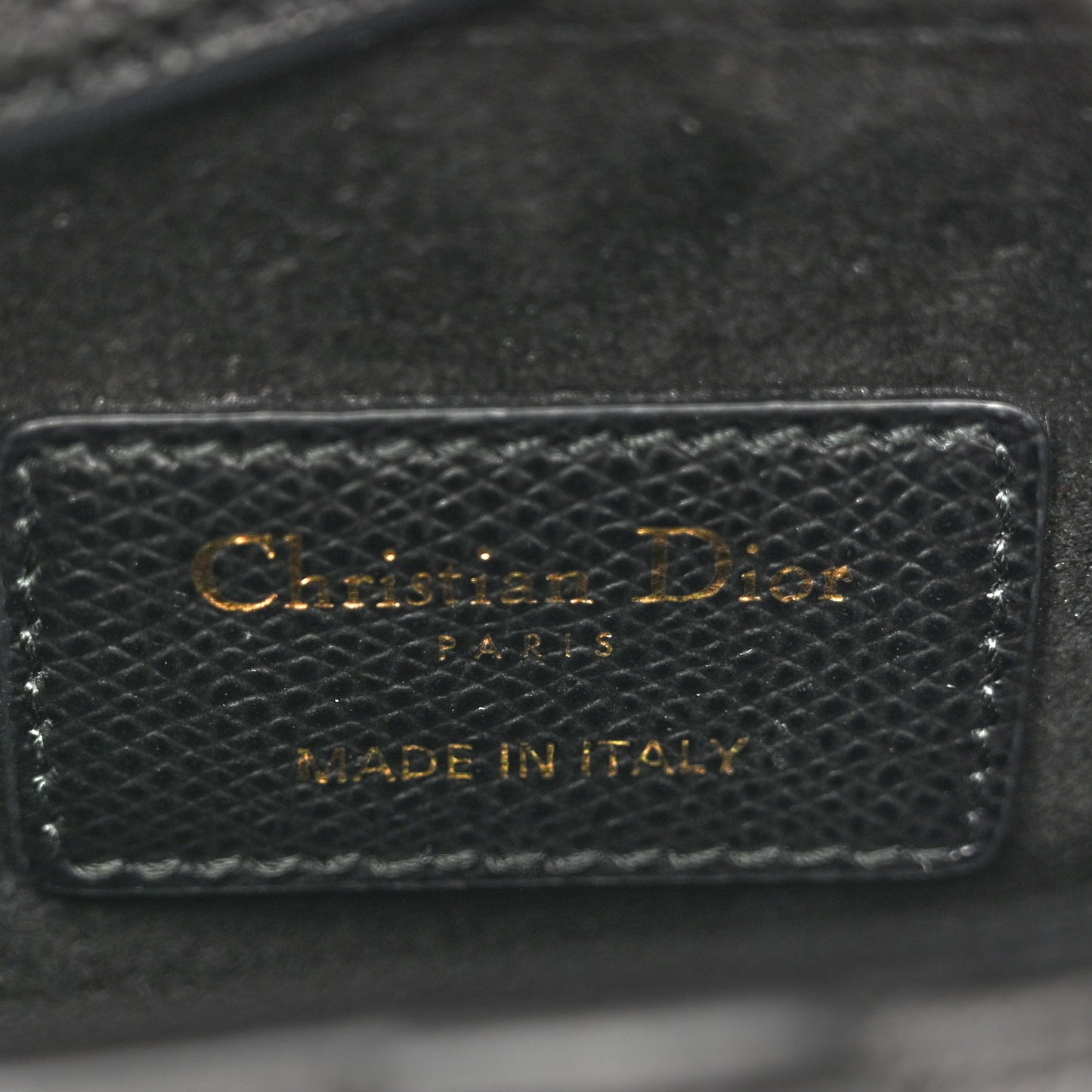 Grained Calfskin Mini Saddle Bag Black