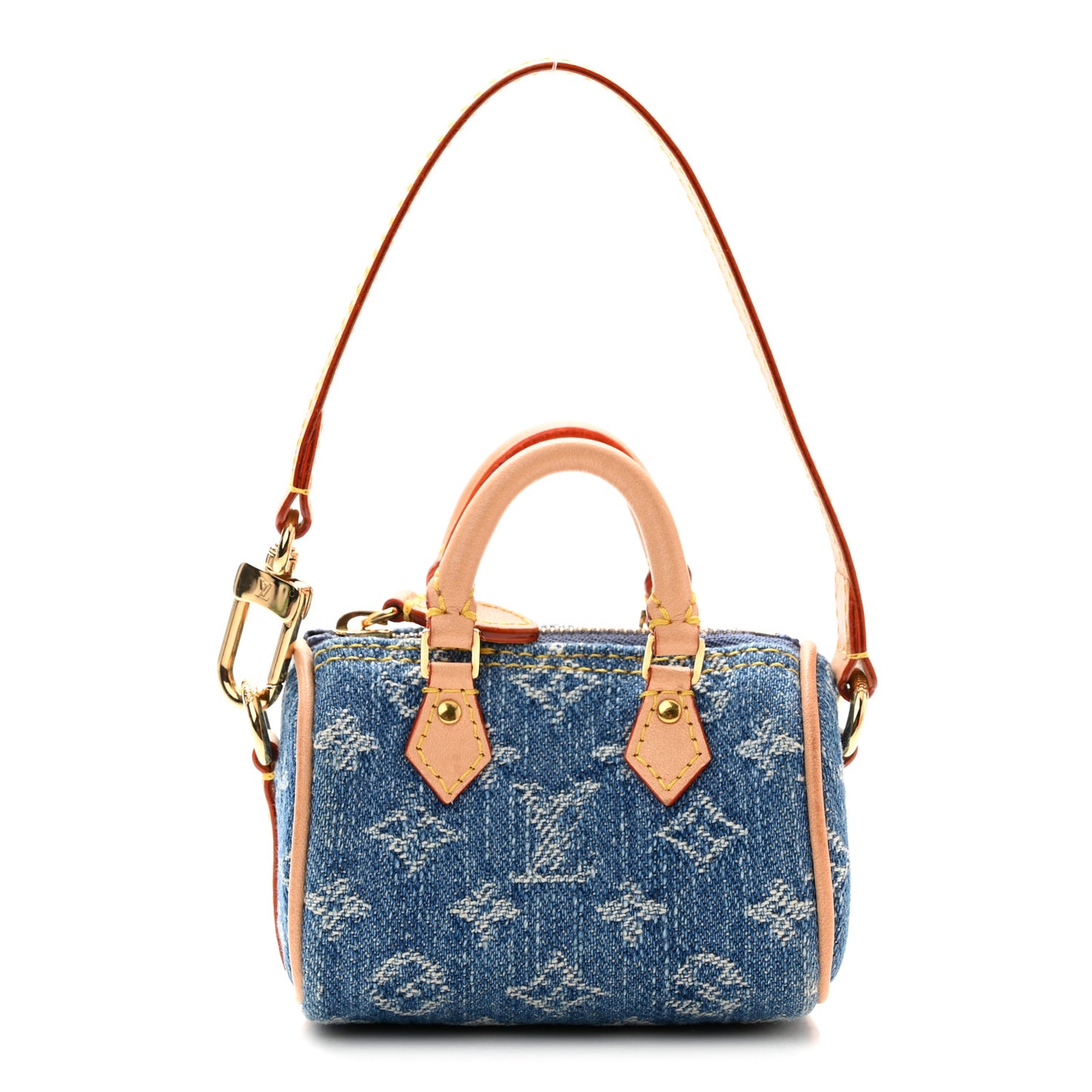 Monogram Micro Speedy Bag Charm Denim Sunset Blue