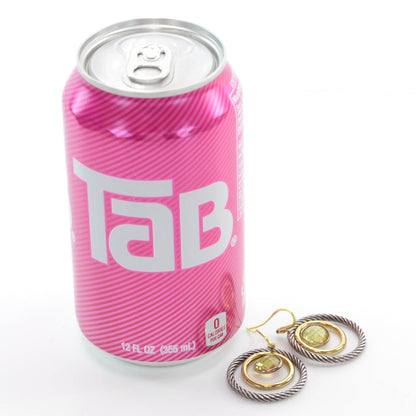 David Yurman Sterling Silver 18k Gold Lemon Citrine Spiral Cable Mobile Earrings 2 of 4