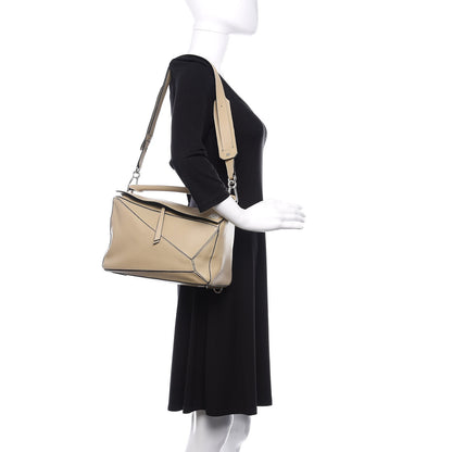 Loewe Calfskin Medium Puzzle Bag Beige 2 of 11