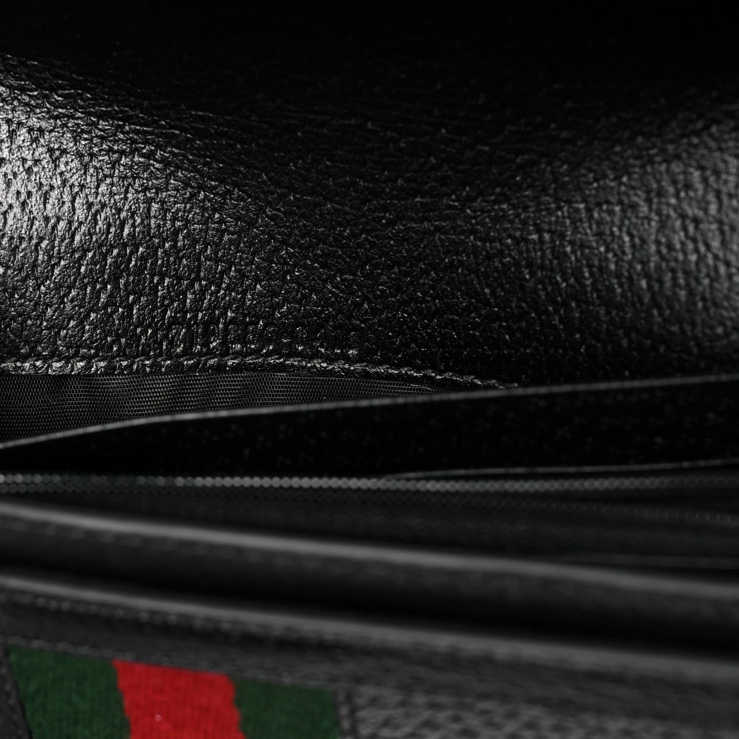 Calfskin Web Ophidia Continental Wallet Black