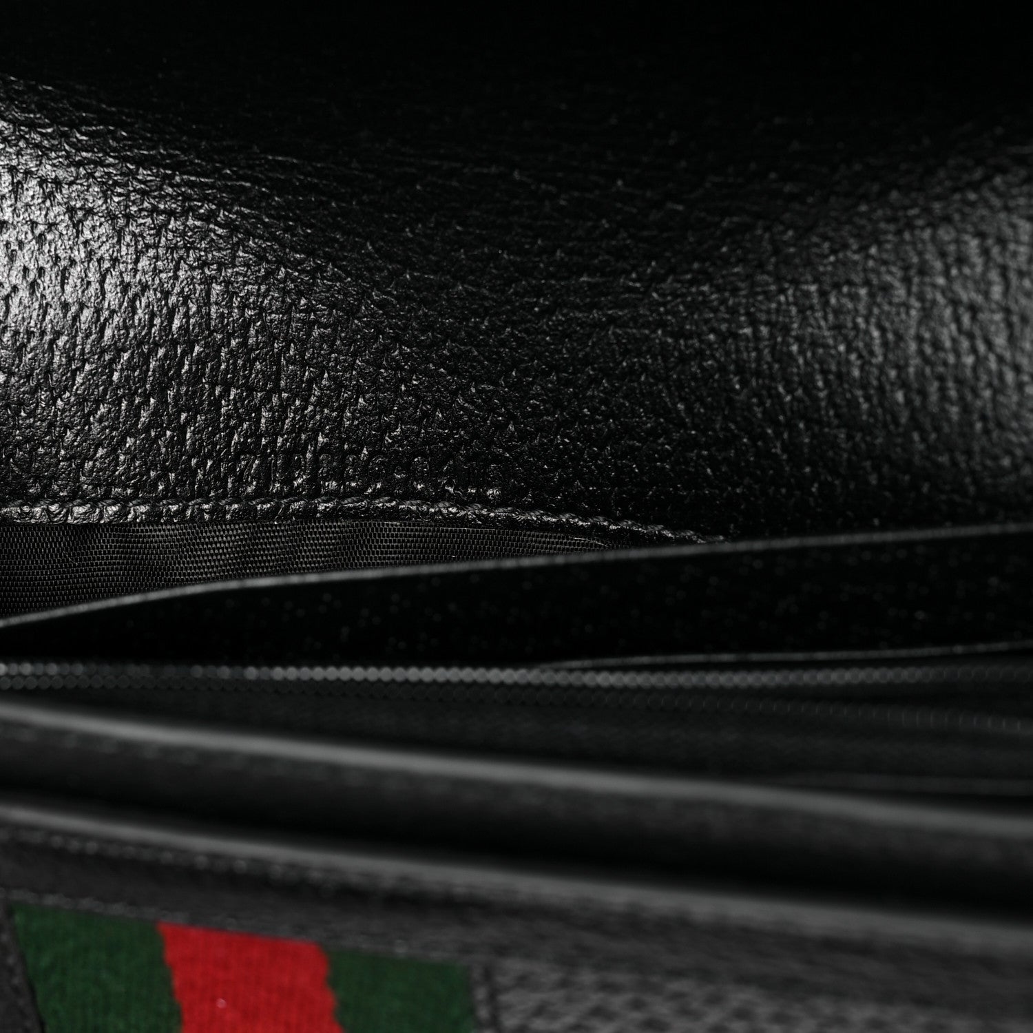 Gucci Calfskin Web Ophidia Continental Wallet Black 7 of 7