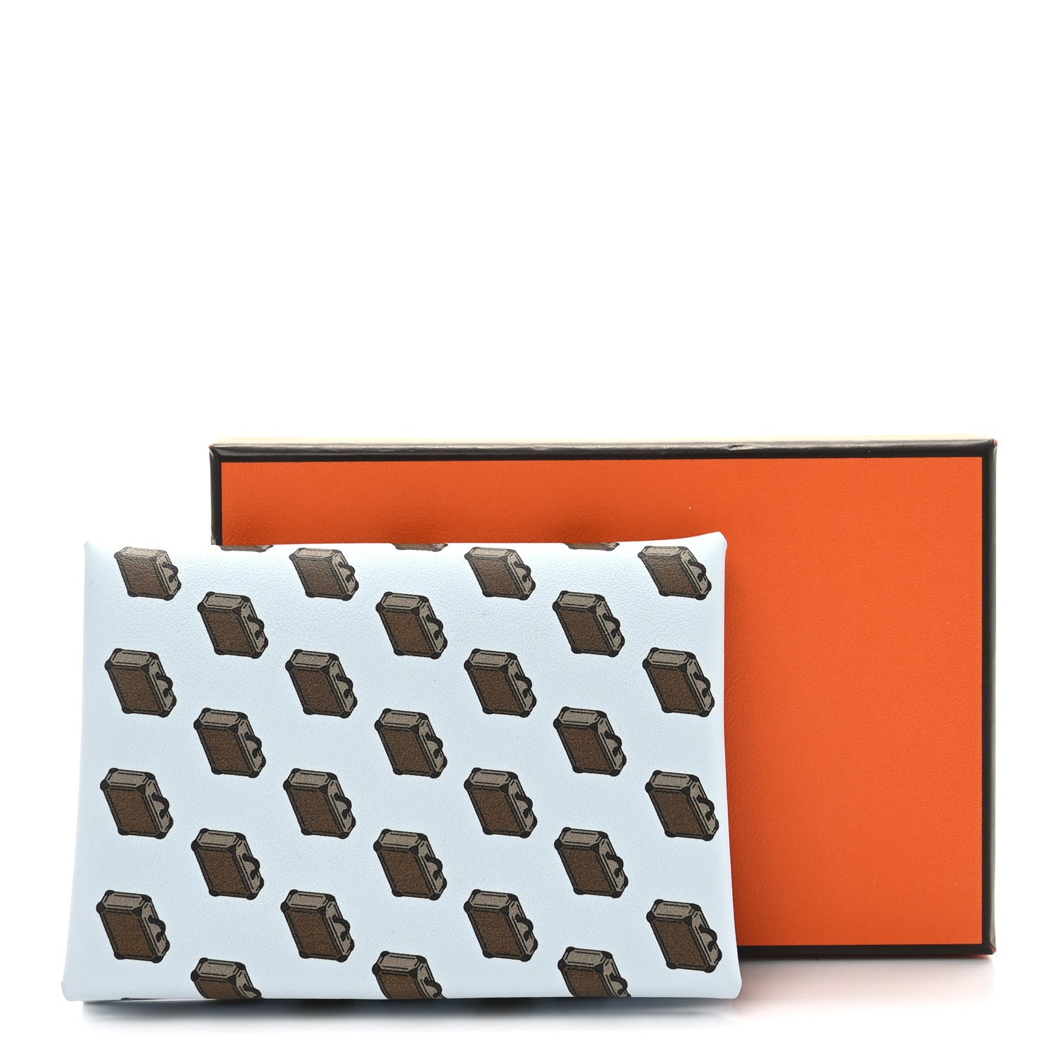 Hermes Swift Valises Calvi Duo Card Case Bleu Brume 8 of 8