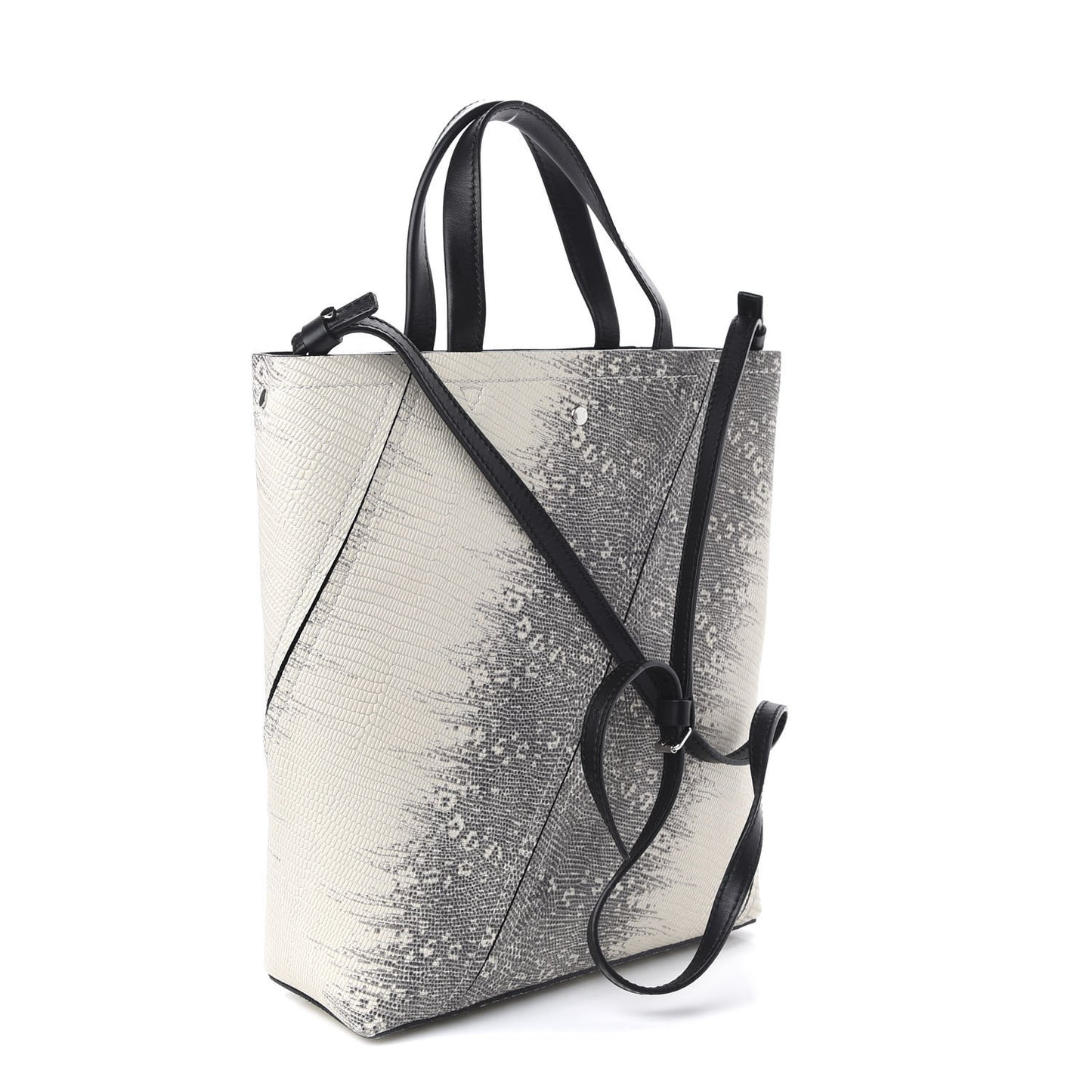 Calfskin Lizard Embossed Hex Tote