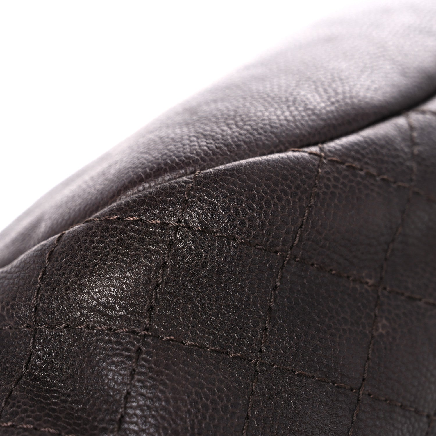 Chanel Caviar Half Moon Large Flap Dark Brown 10 of 22