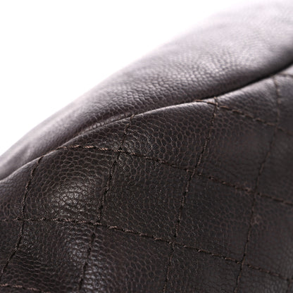 Chanel Caviar Half Moon Large Flap Dark Brown 10 of 22