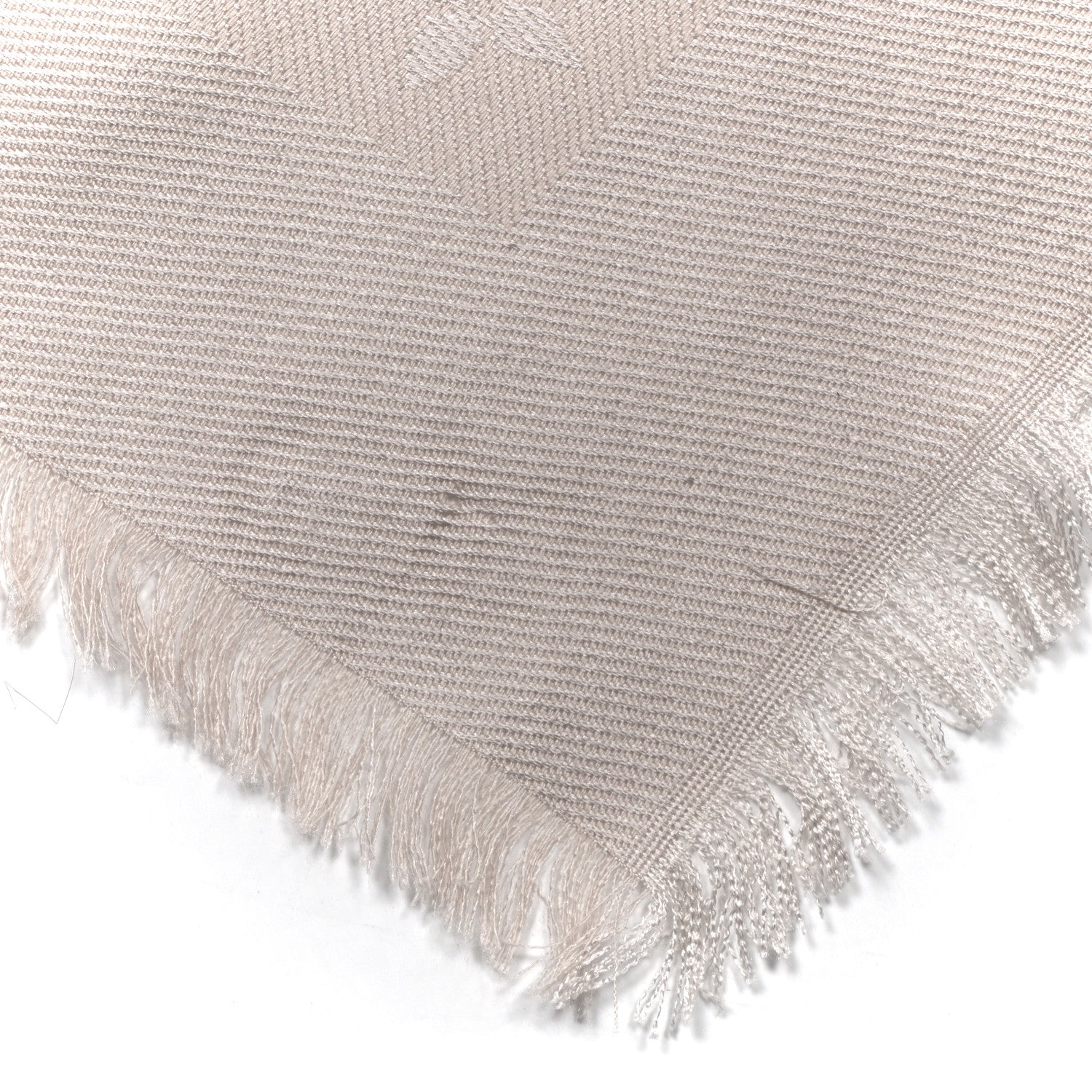 Louis Vuitton Silk Wool Monogram Shawl Greige 4 of 5