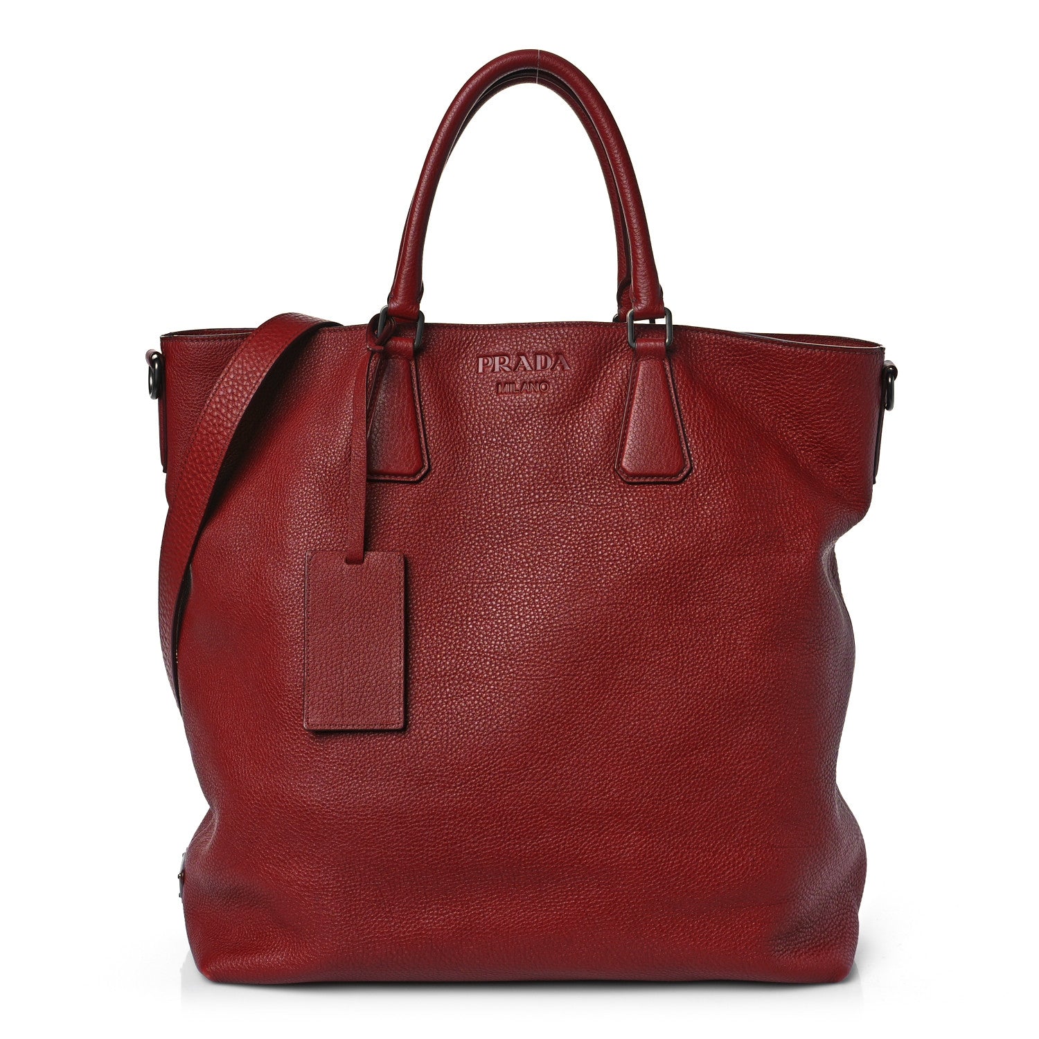 Prada Vitello Daino Tote Rosso 1 of 10