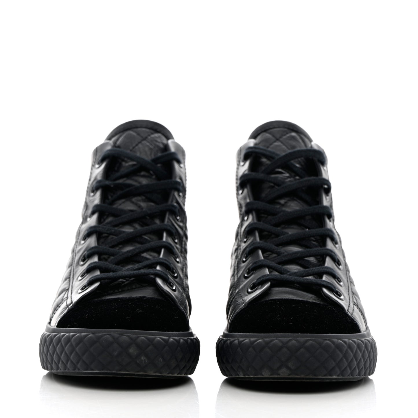 Calfskin High Top CC Sneakers 36.5 Black