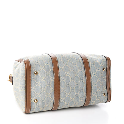 Gucci Denim Monogram Medium Joy Boston Blue 3 of 9