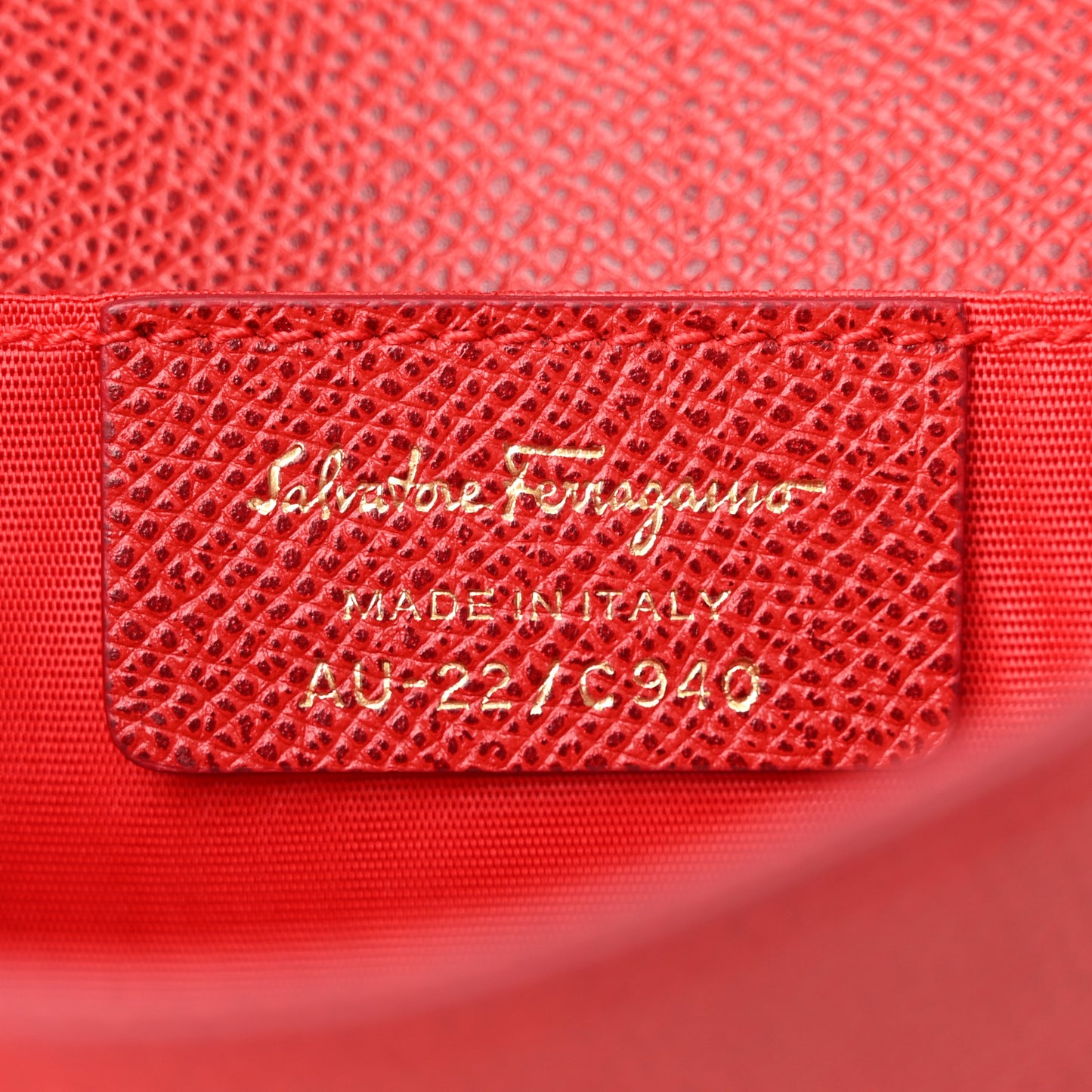 Hammered Calfskin Vara Bow Minibag Red
