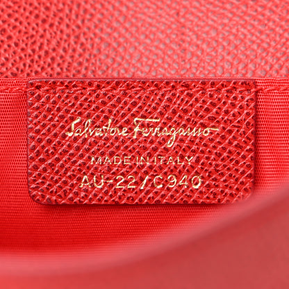 Salvatore Ferragamo Hammered Calfskin Vara Bow Minibag Red 6 of 11
