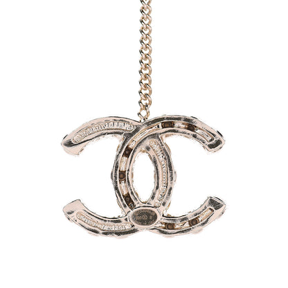 Chanel Crystal Pearl CC Drop Earrings Gold 3 of 4