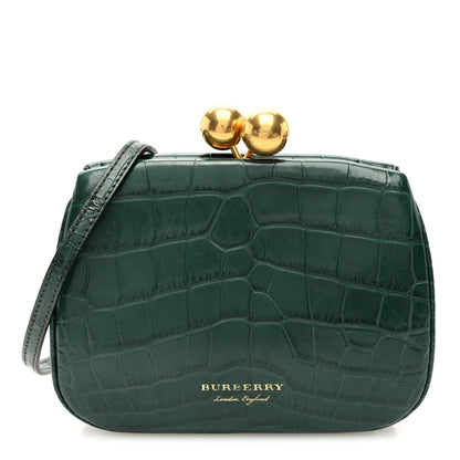 Burberry Alligator Small Frame Bag Dark Green 1 of 9
