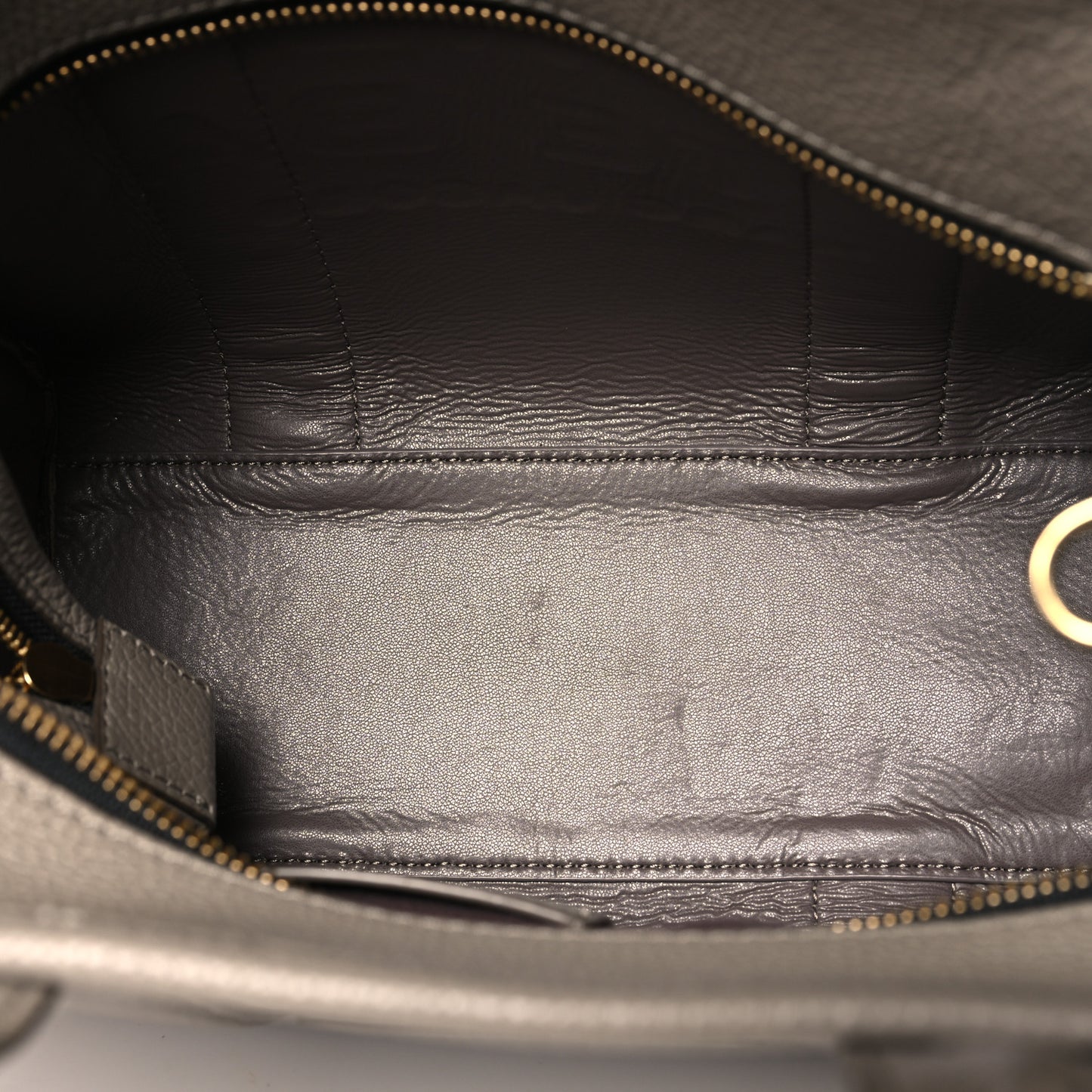 Grained Calfskin Small The Tote Bag Cement