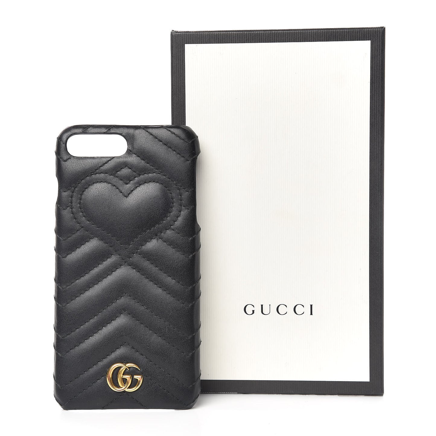 Calfskin Matelasse Marmont iPhone 7 Plus Case Black