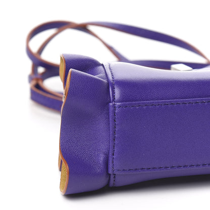 Fendi Shiny Nappa Waves Bi-Color Micro Peekaboo Iconic Satchel Purple Amber 7 of 11