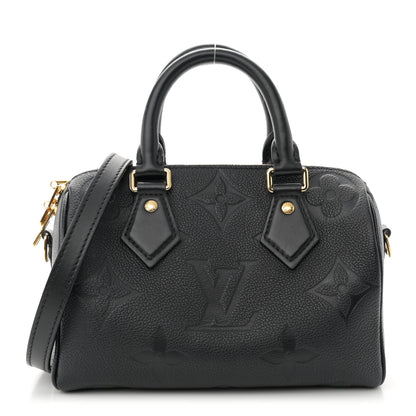 Louis Vuitton Empreinte Monogram Giant Speedy Bandouliere 20 Black 1 of 12