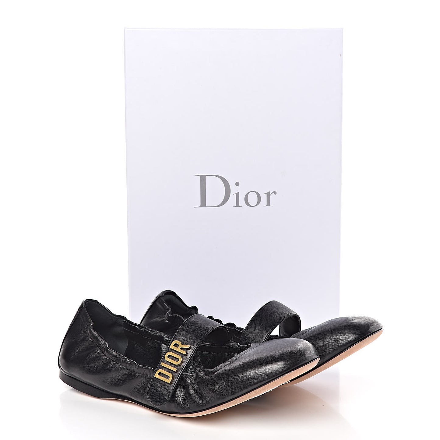 Lambskin Baby-D Ballet Flats 37.5 Black