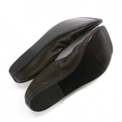 Lanvin Leather Elastic Ballet Flats Brown 40 4 of 6