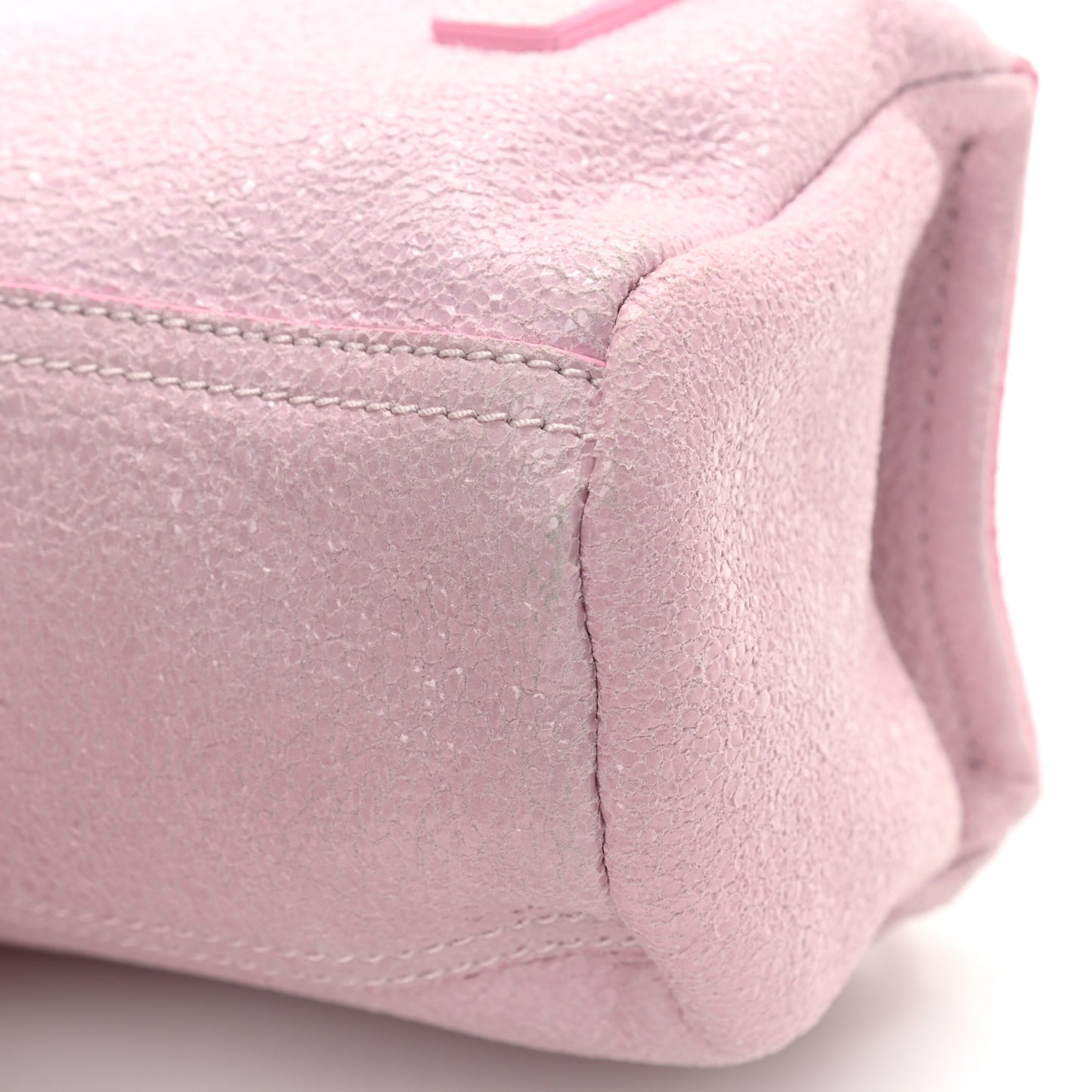 Crackled Lambskin Mini Pandora Light Pink