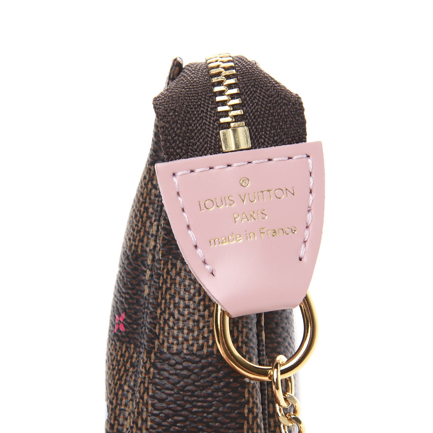 Damier Ebene 2020 Christmas Animation Big Wheel Mini Pochette Accessories Rose Ballerine