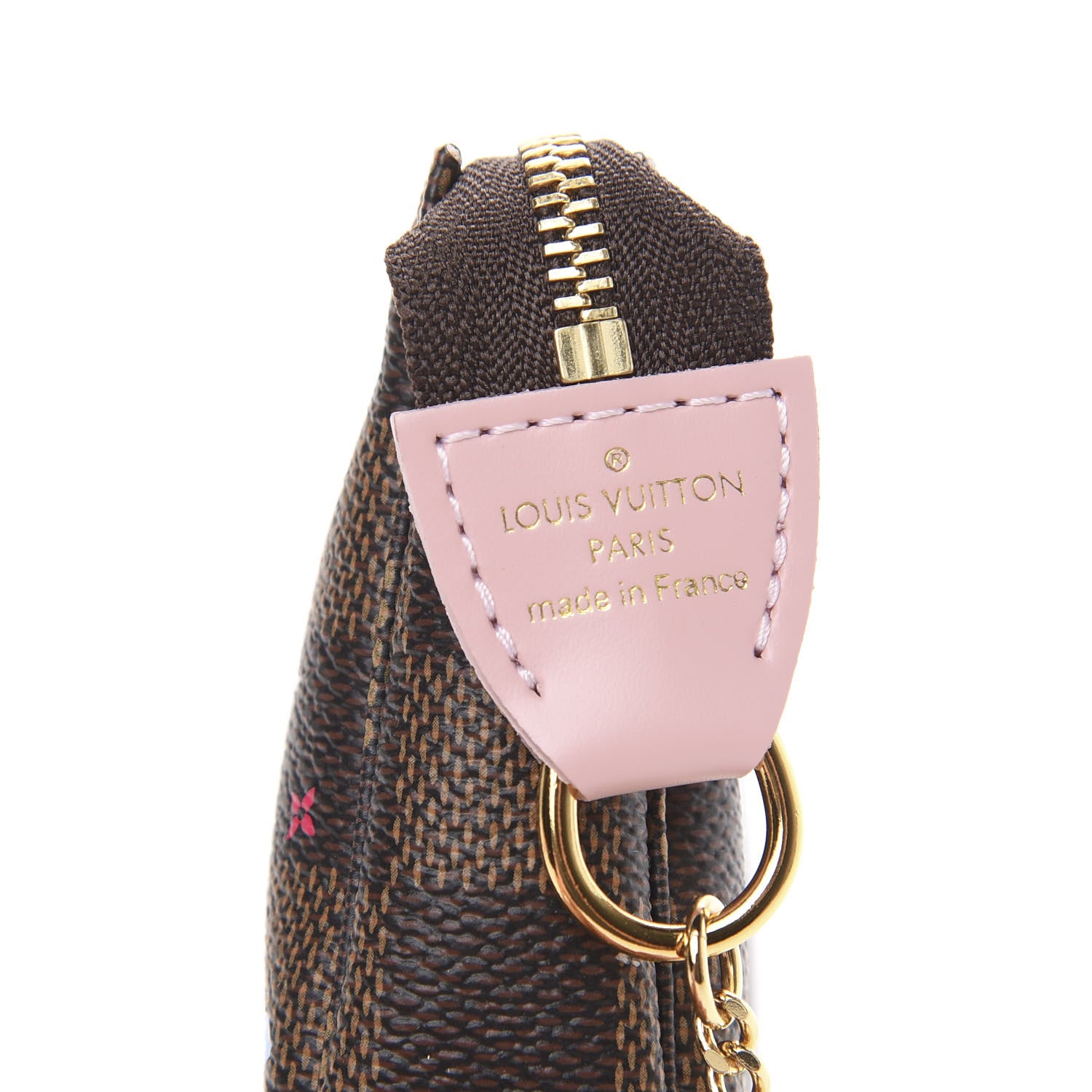 Louis Vuitton Damier Ebene 2020 Christmas Animation Big Wheel Mini Pochette Accessories Rose Ballerine 5 of 8