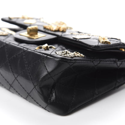 Chanel Aged Calfskin Lucky Charms 2.55 Reissue 224 Flap Black 7 of 17