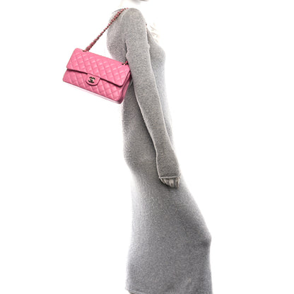 Chanel Caviar Quilted Medium Double Flap Pink 2 of 10
