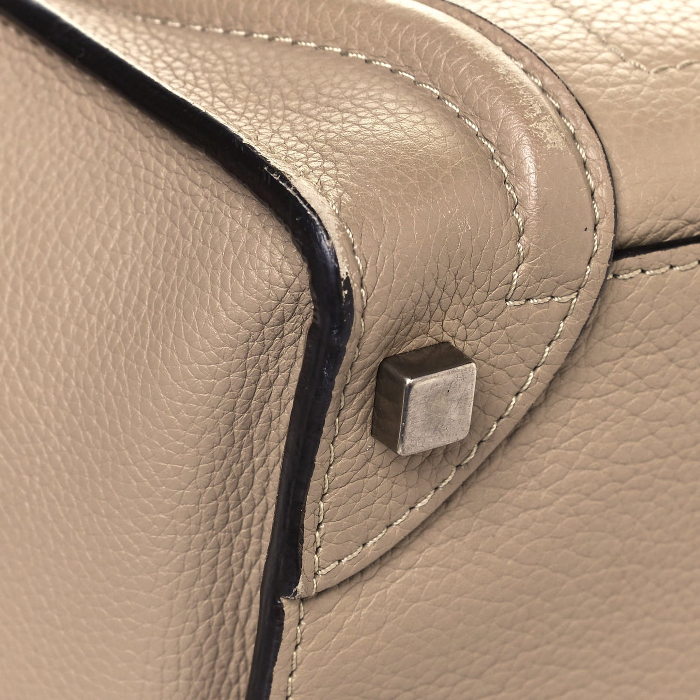 Pebbled Calfskin Micro Luggage Dune