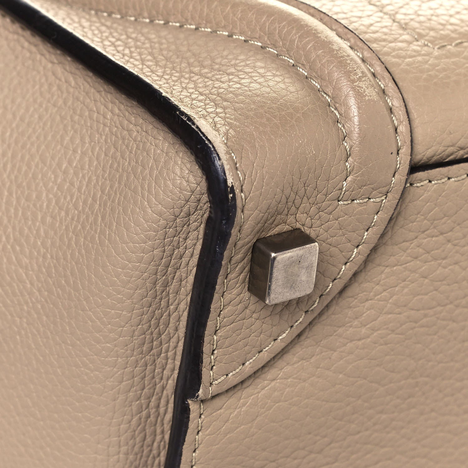 Celine Pebbled Calfskin Micro Luggage Dune 9 of 19