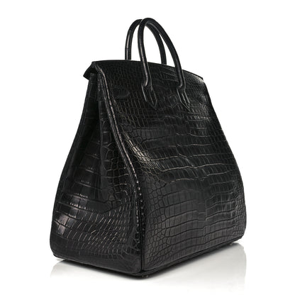 Hermes Matte Porosus Crocodile HAC Birkin 40 Black 2 of 11