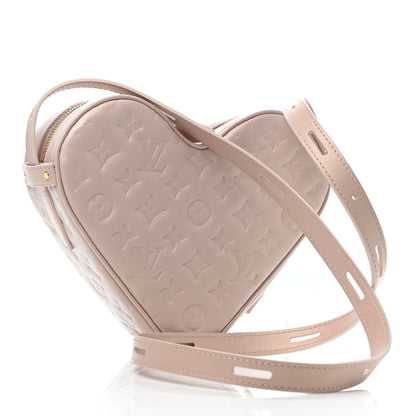 Louis Vuitton Lambskin Embossed Monogram Fall In Love Sac Coeur Light Pink 2 of 4