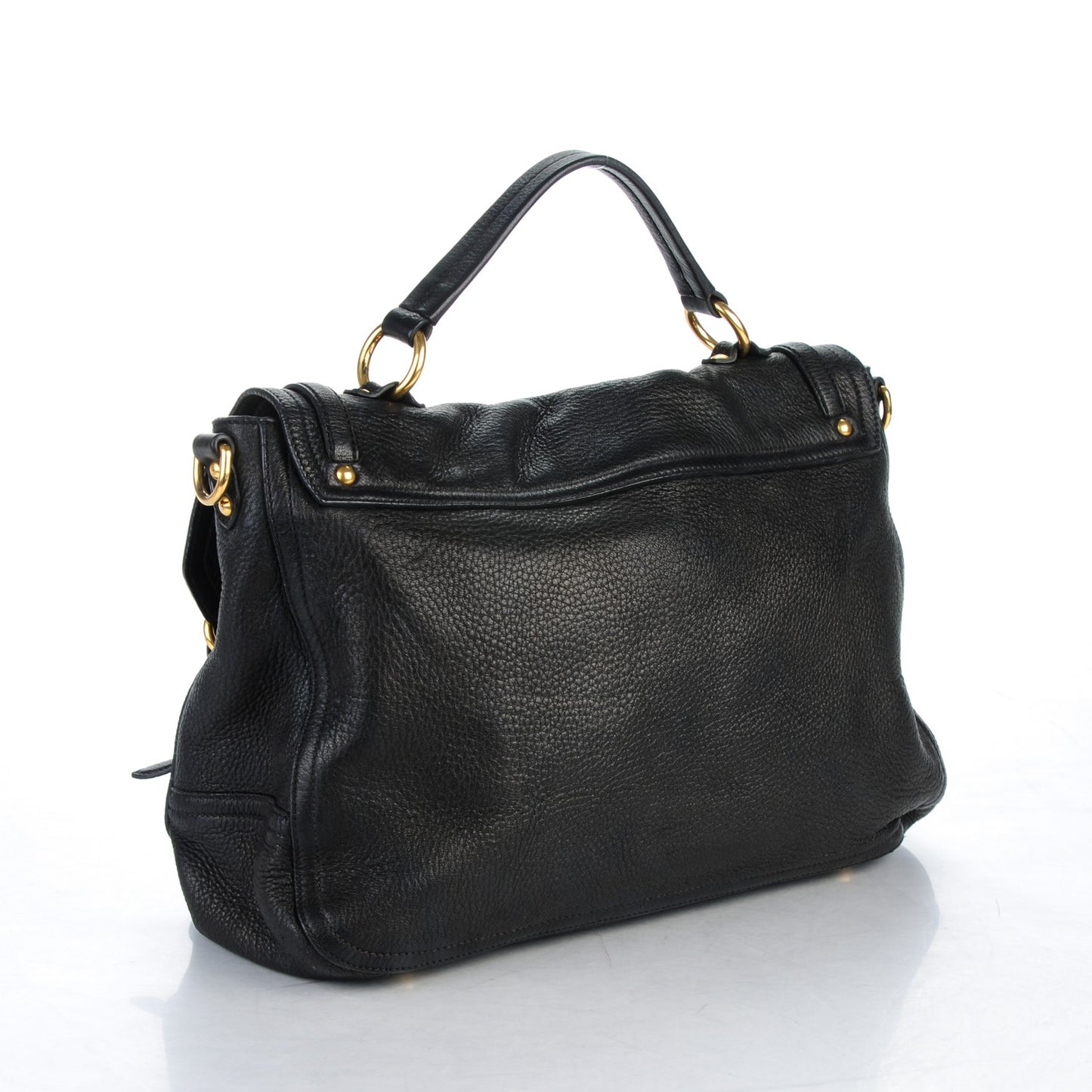 Cervo East-West Flap Satchel Nero Black