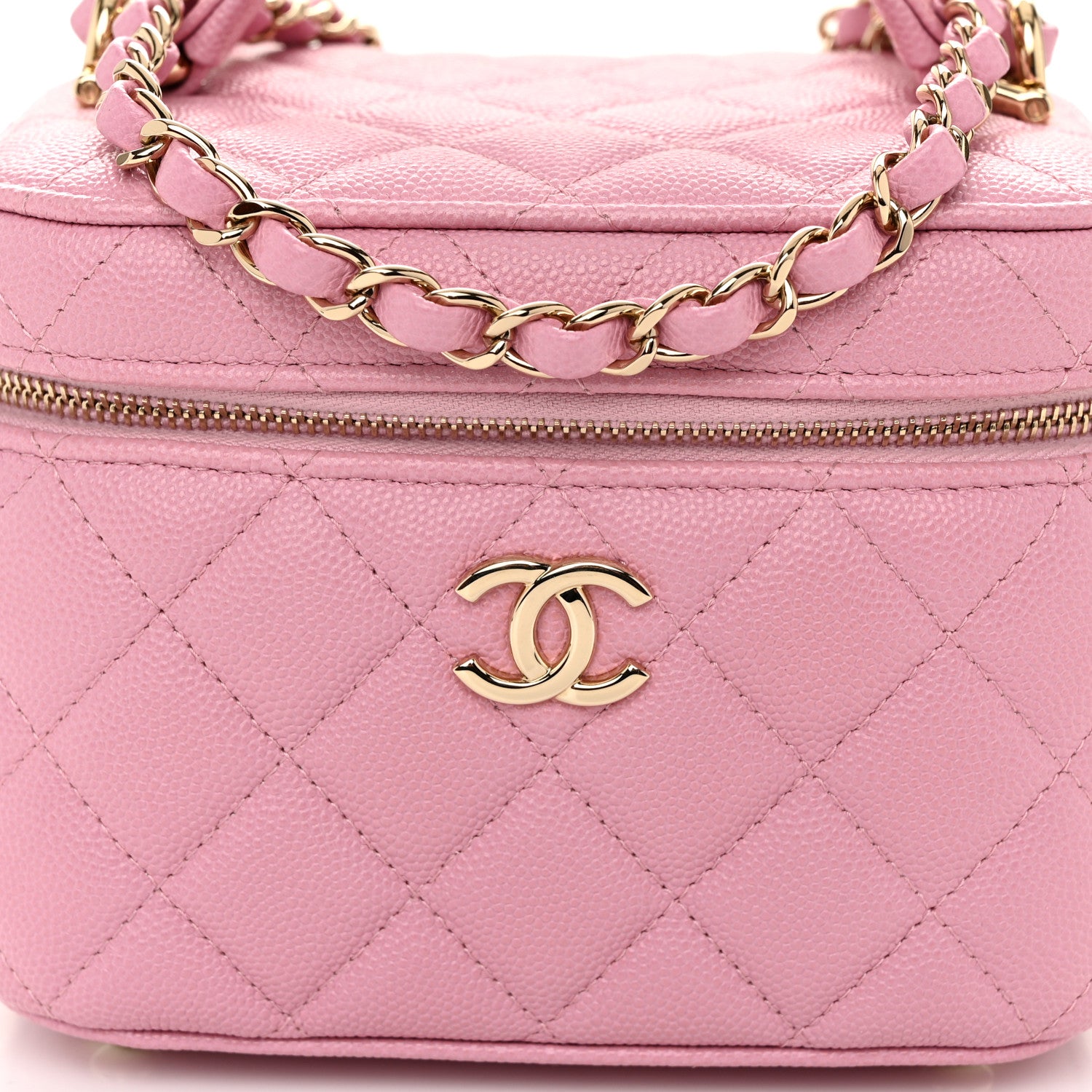 Chanel Caviar Quilted Small CC Vanity Case Pink 8 of 11