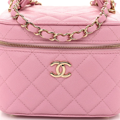 Chanel Caviar Quilted Small CC Vanity Case Pink 8 of 11