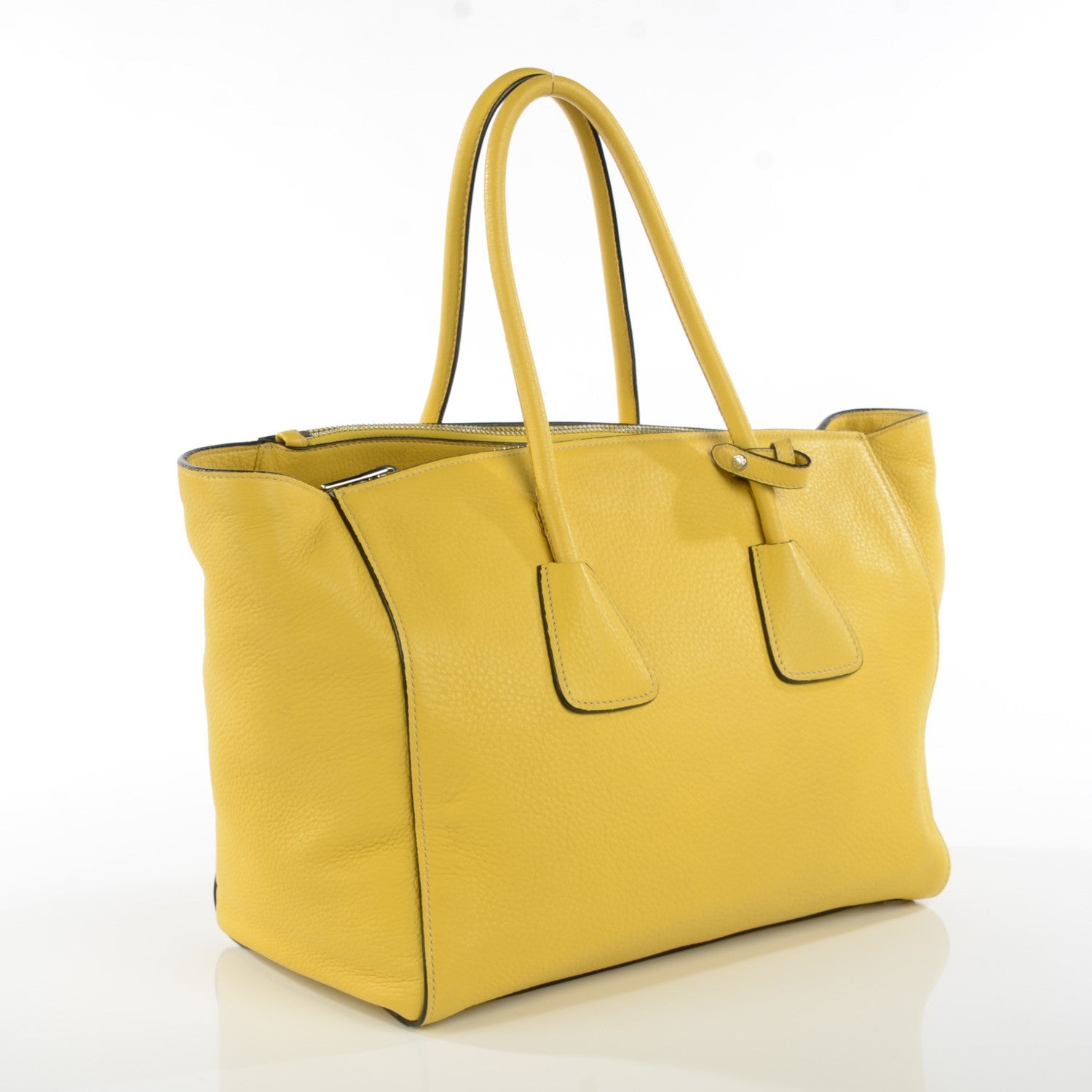 Prada Vitello Daino Twin Pocket Tote Mimosa 3 of 8