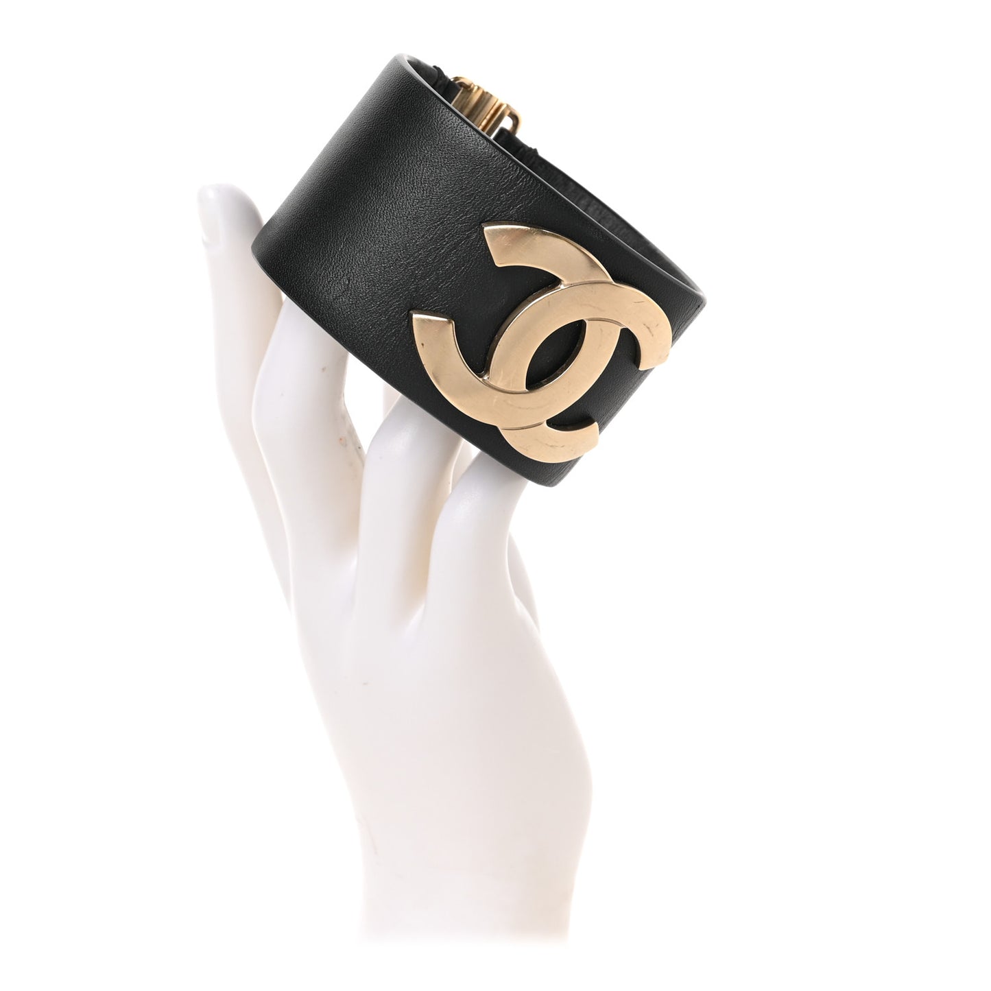 Calfskin CC Wide Cuff M Black