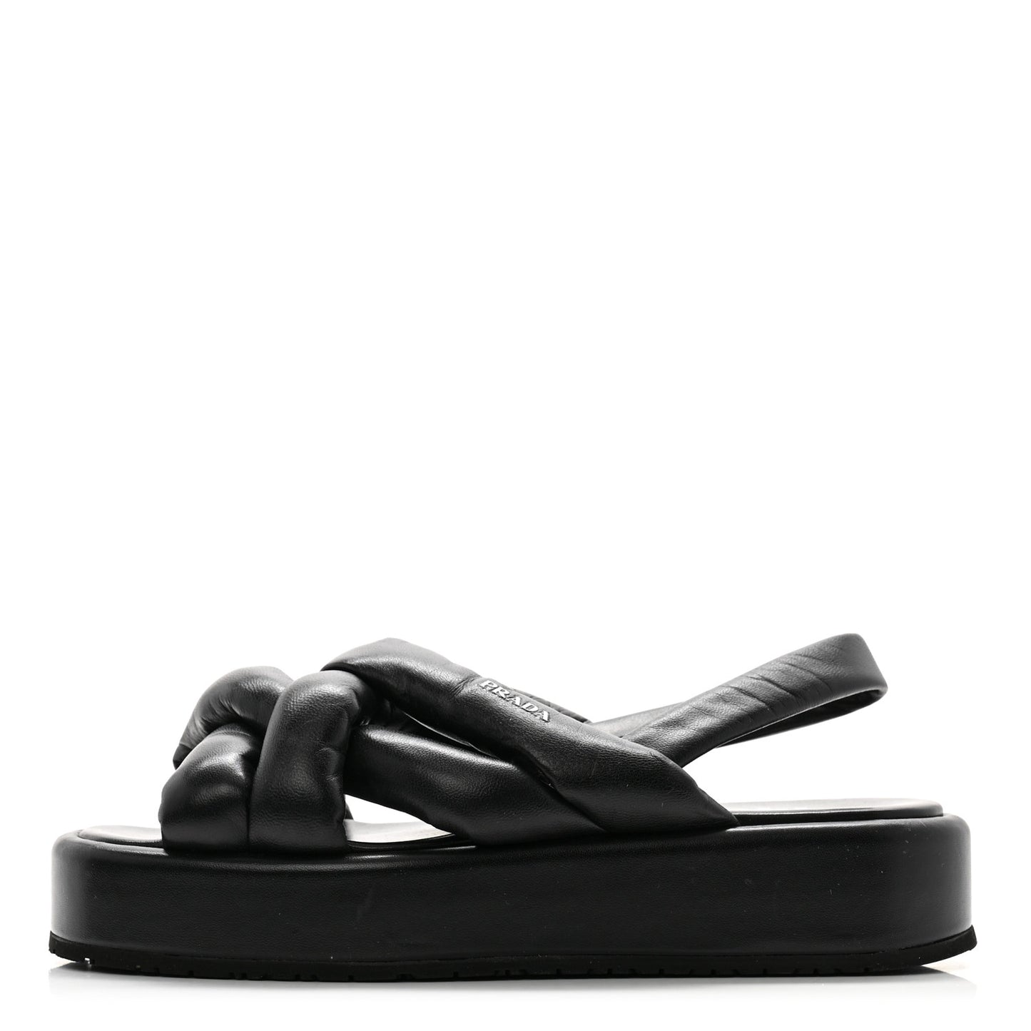 Nappa Padded Blow 20mm Slingback Sandals 38 Black