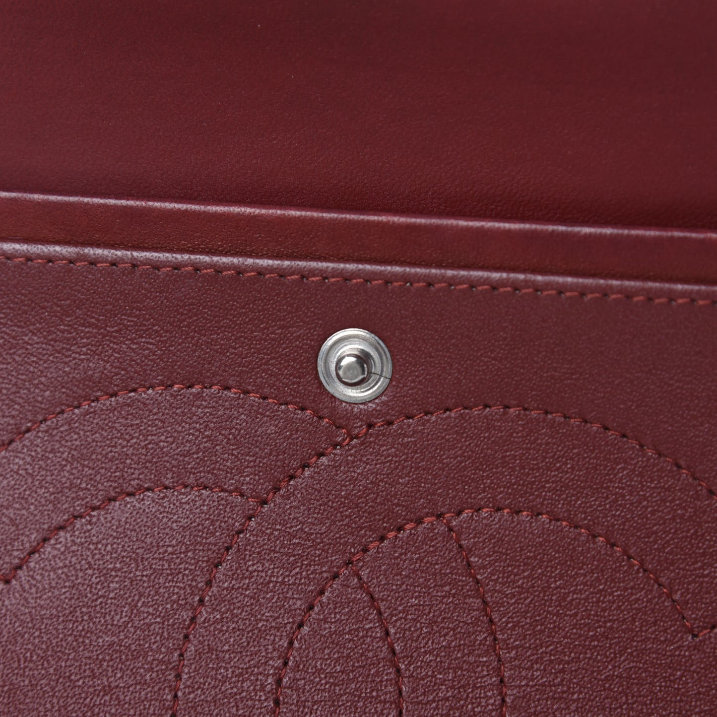 Lambskin Quilted Jumbo Double Flap Red