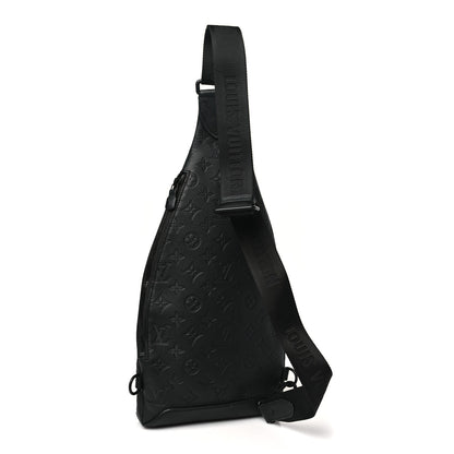 Louis Vuitton Calfskin Shadow Monogram Duo Slingbag Black 3 of 10