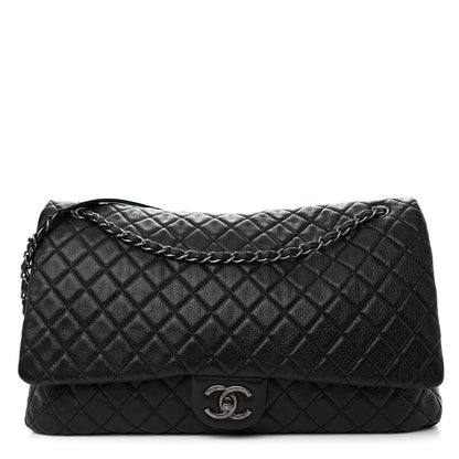 Chanel Calfskin Quilted XXL Travel Flap Bag Black 1 of 10