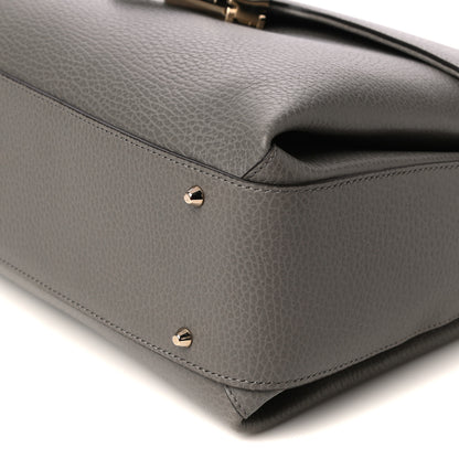Gucci Dollar Calfskin Medium Interlocking G Top Handle Shoulder Bag Loess 6 of 9