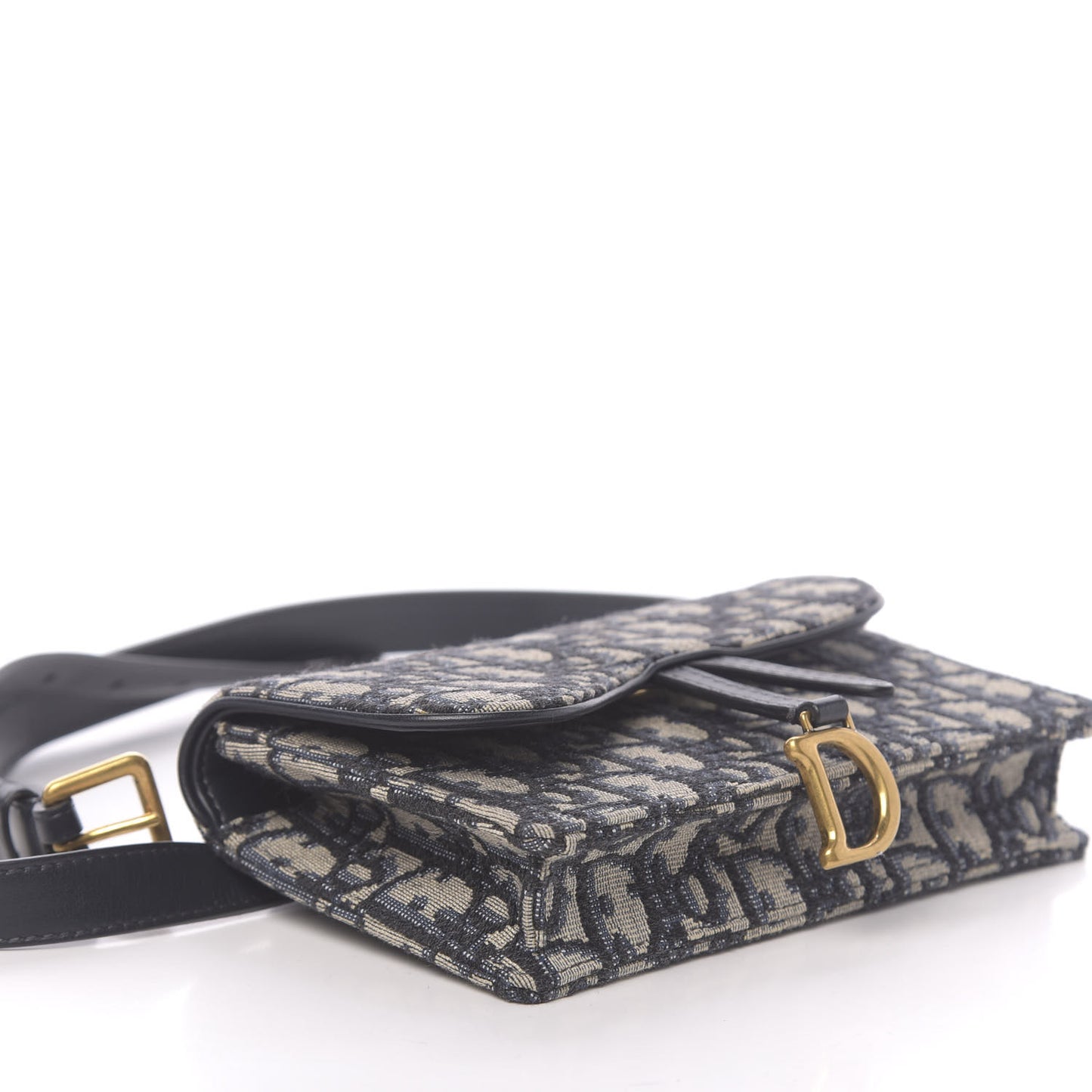 Oblique Saddle Belt Bag Blue