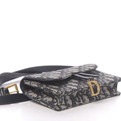 Christian Dior Oblique Saddle Belt Bag Blue 10 of 13