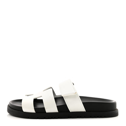 Hermes Calfskin Womens Chypre Sandals 36.5 White 1 of 13