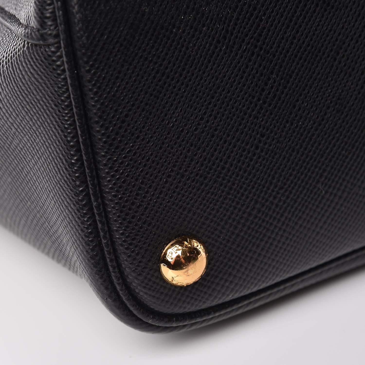 Prada Saffiano Cuir Large Double Bag Black Fuoco 14 of 14