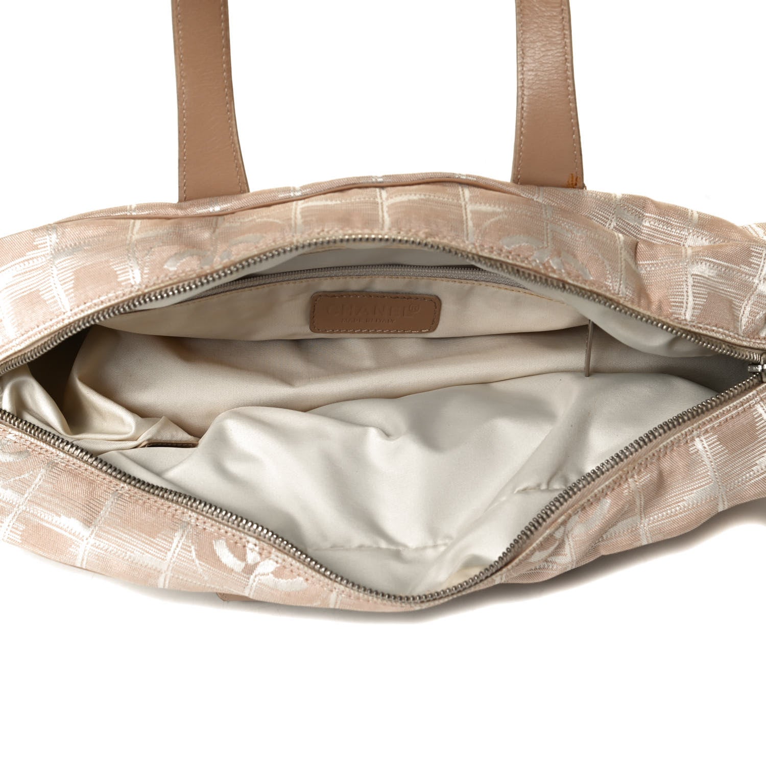 Chanel Nylon Travel Bowler Beige 5 of 13